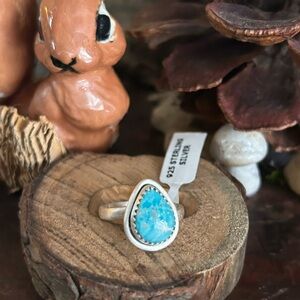 925 Sterling White water turquoise ring